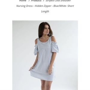 Nursing Queen off shoulder dress w/hidden zipper opening